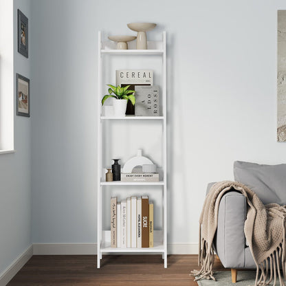 White 4 Tier Corner Ladder Display Shelves - Buy Online at Bargain Bay Australia