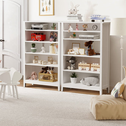 White 5 Tier Bookshelf Bookcase Display Storage Cabinet - Buy Online at Bargain Bay Australia