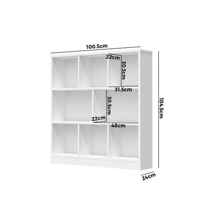 White Bookshelf Display Shelves Storage Organizer Unit - Buy Online at Bargain Bay Australia