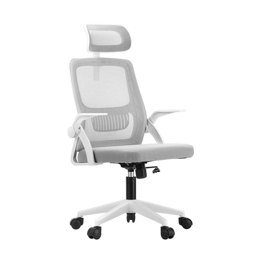 White Mesh Office Chair with Fabric Seat - Buy Online at Bargain Bay Australia