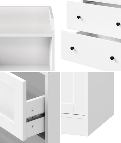 White Sideboard Buffet Cupboard with 3 Drawers - Buy Online at Bargain Bay Australia