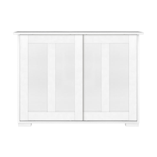 White Sideboard with Sliding Doors - Buy Online at Bargain Bay Australia