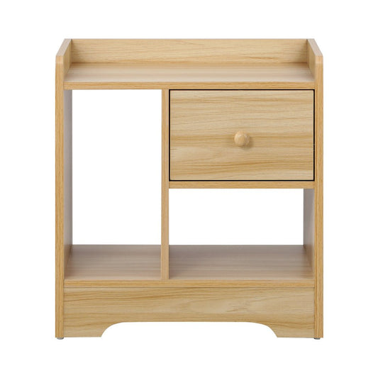 Wooden Bedside Table with Drawer and Storage Space - Buy Online at Bargain Bay Australia