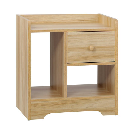 Wooden Bedside Table with Drawer and Storage Space - Buy Online at Bargain Bay Australia