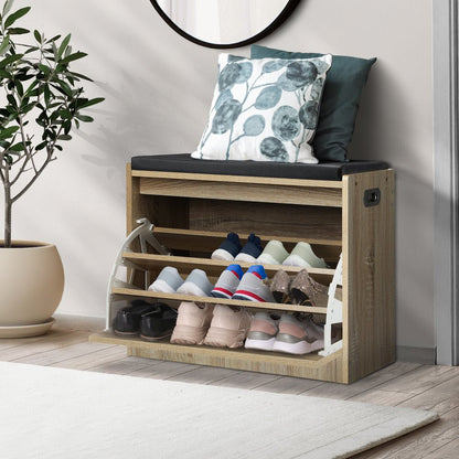 Wooden Shoe Storage Bench with PU Seat - Buy Online at Bargain Bay Australia